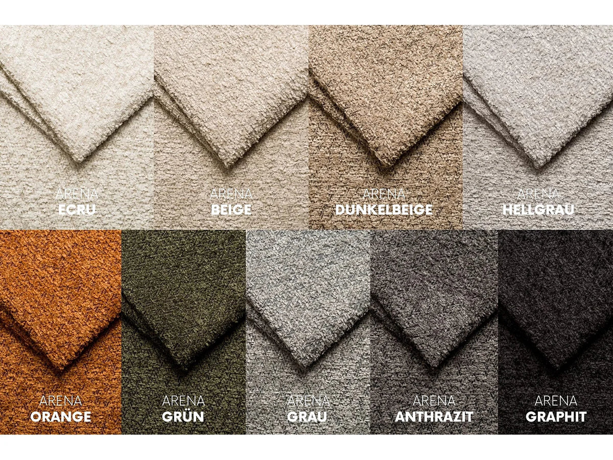 Canapé Panoramique d'Angle en Chenille Beige 6 Places - BALOO