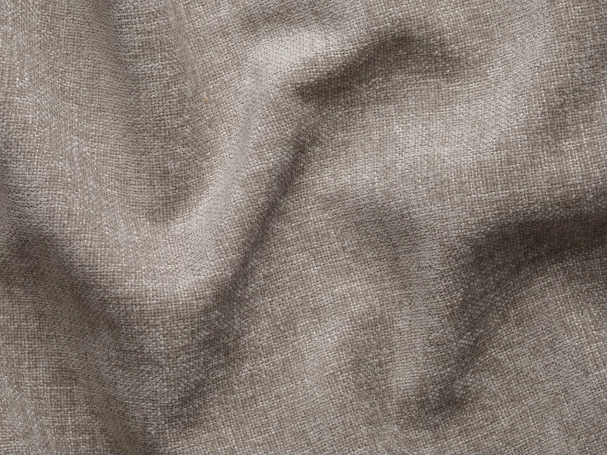 Canapé Panoramique d'Angle Gauche XXL Convertible en Tissu Taupe - DAVISO