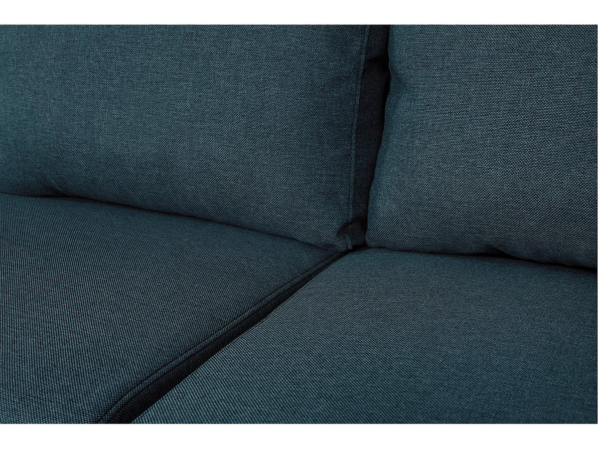 Canapé Panoramique d'Angle Convertible en Tissu Bleu 8 Places - OSLO