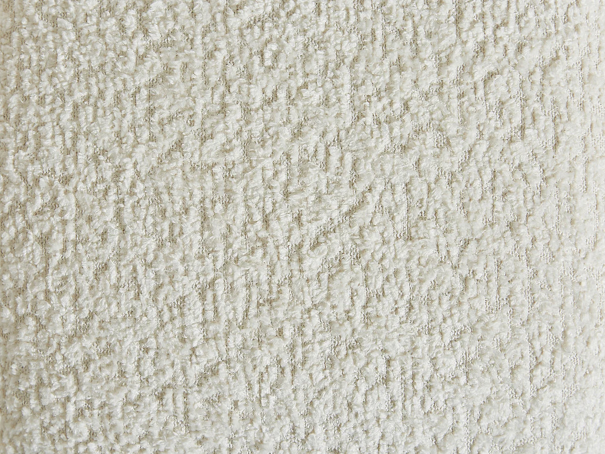 Canapé Panoramique d'Angle XXL Modulable en Bouclette Blanc cassé - LELACO