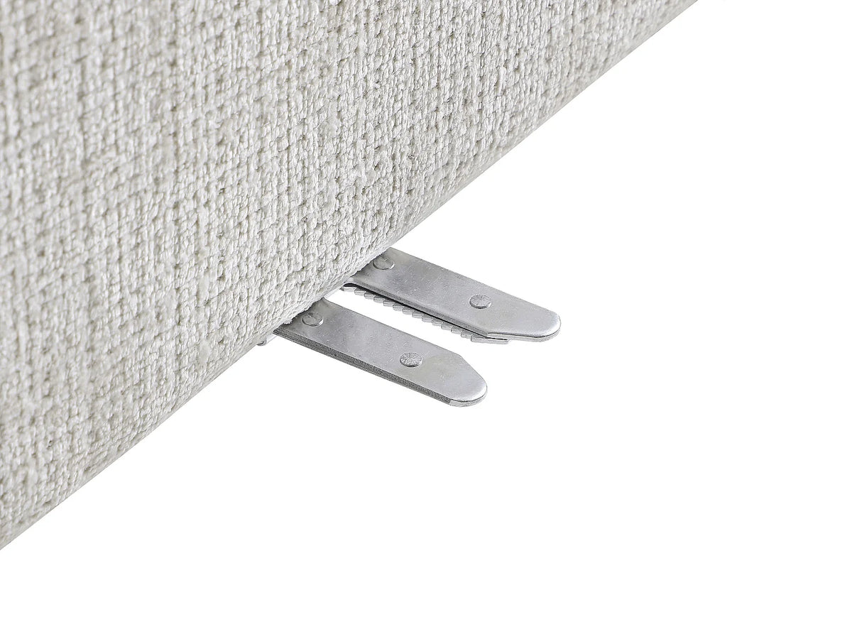 Canapé Panoramique d'Angle XXL Modulable en Chenille Beige - RUZOLO