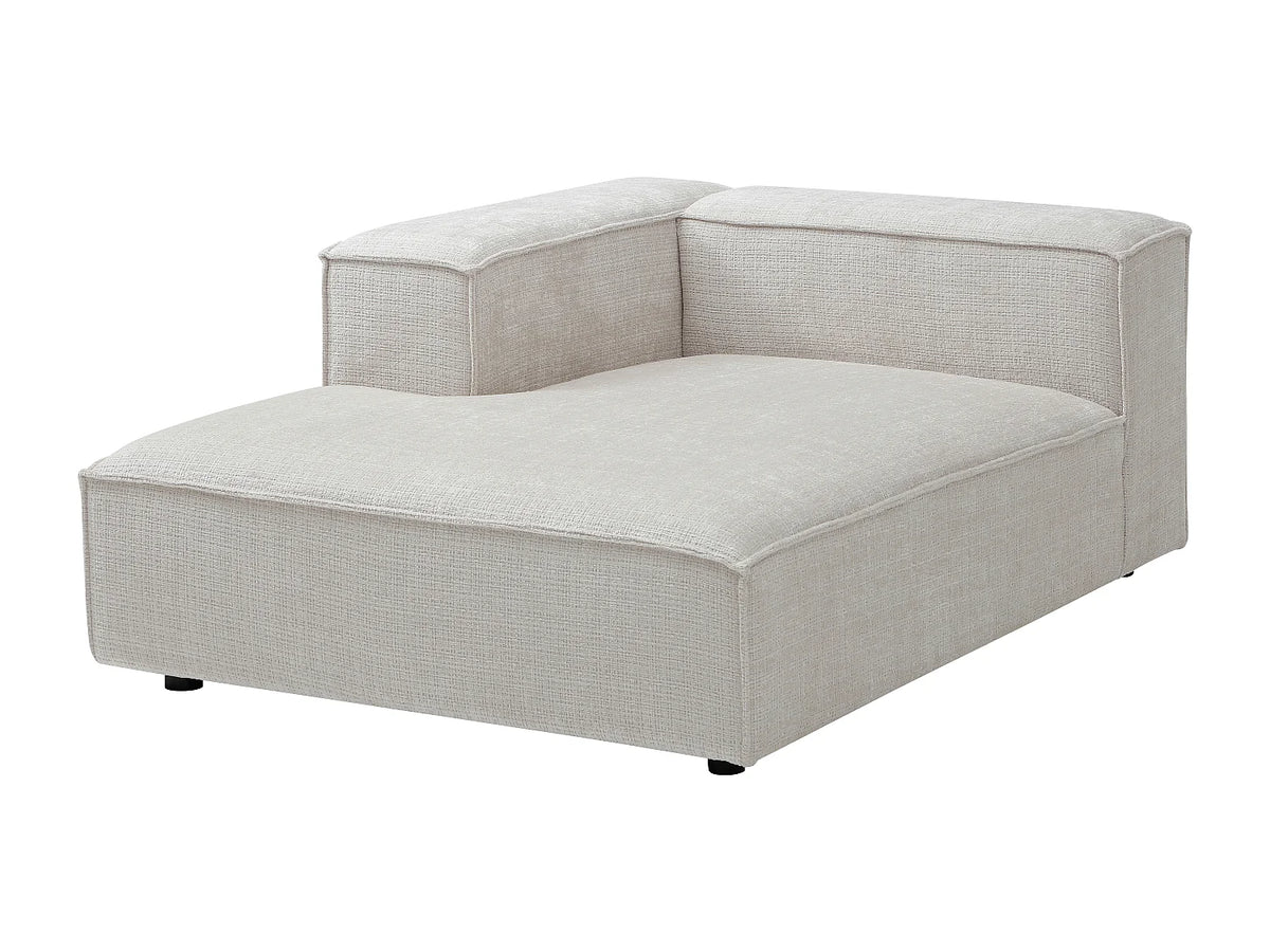 Canapé Panoramique d'Angle XXL Modulable en Chenille Beige - RUZOLO