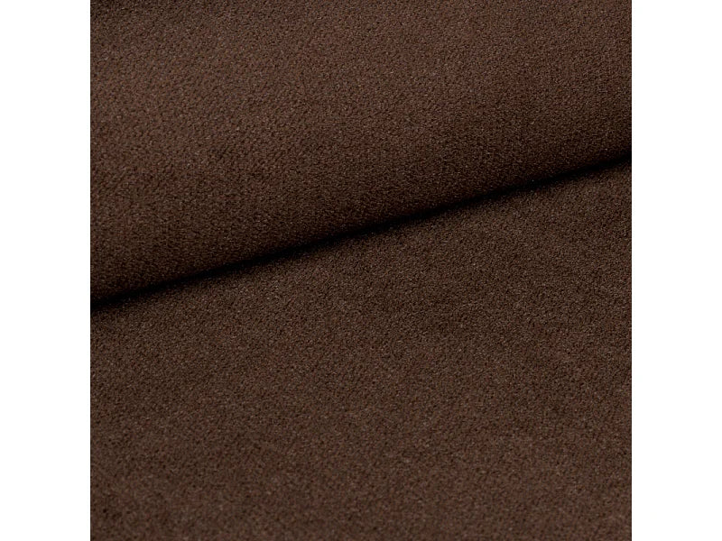 Canapé Panoramique d'Angle Convertible en Velours Marron 4 Places - MILO