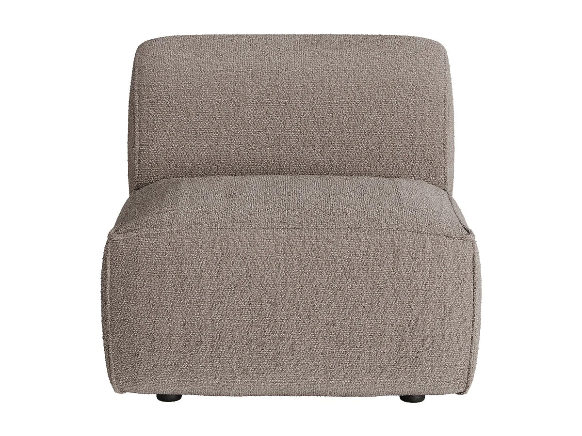 Canapé Panoramique d'Angle XXL Modulable en Chenille Taupe - CAMILIO