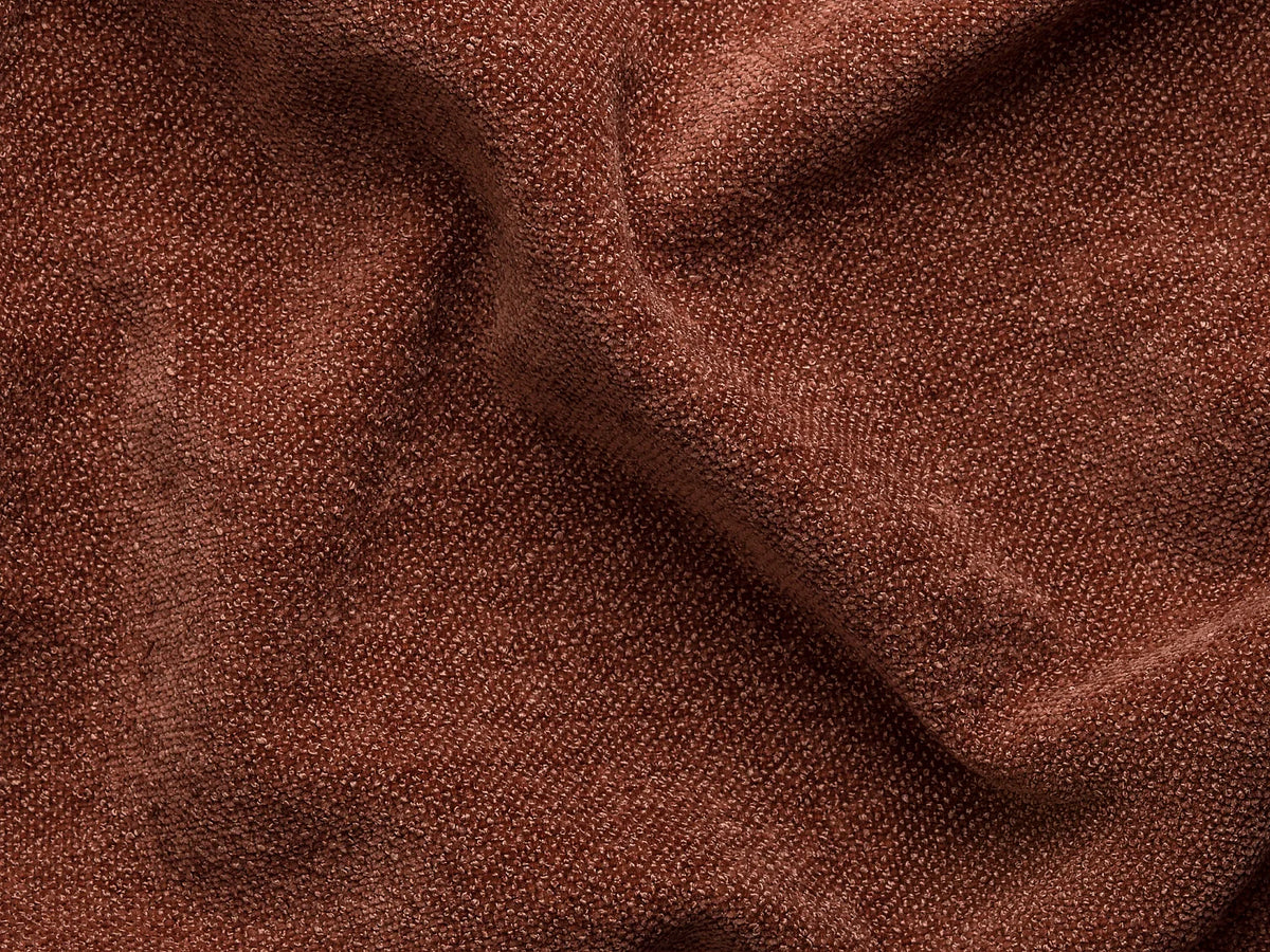 Canapé Panoramique d'Angle XXL Modulable en Chenille Terracotta - CAMILIO