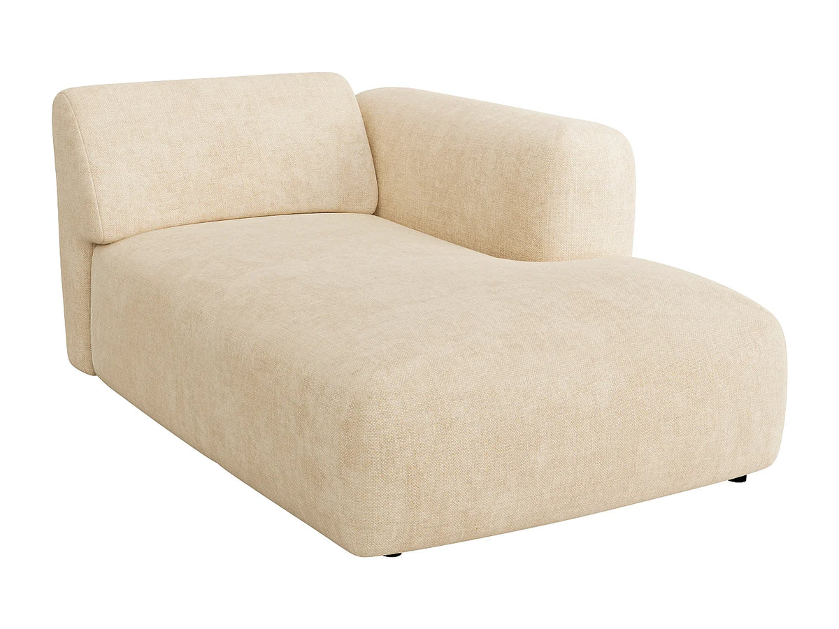 Canapé Panoramique d'Angle XXL Modulable en Tissu Beige - POGNI