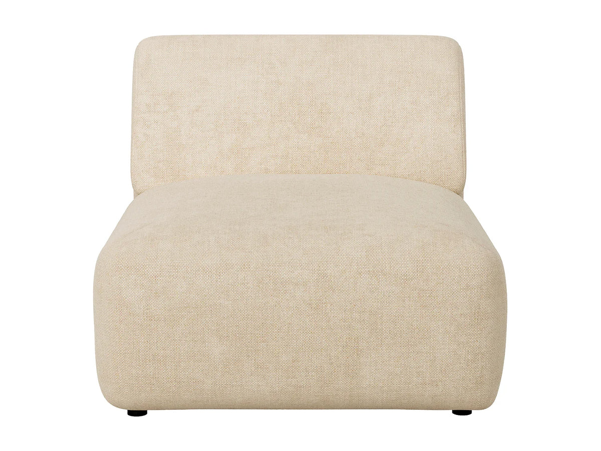 Canapé Panoramique d'Angle XXL Modulable en Tissu Beige - POGNI