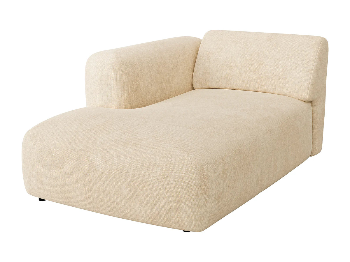 Canapé Panoramique d'Angle XXL Modulable en Tissu Beige - POGNI