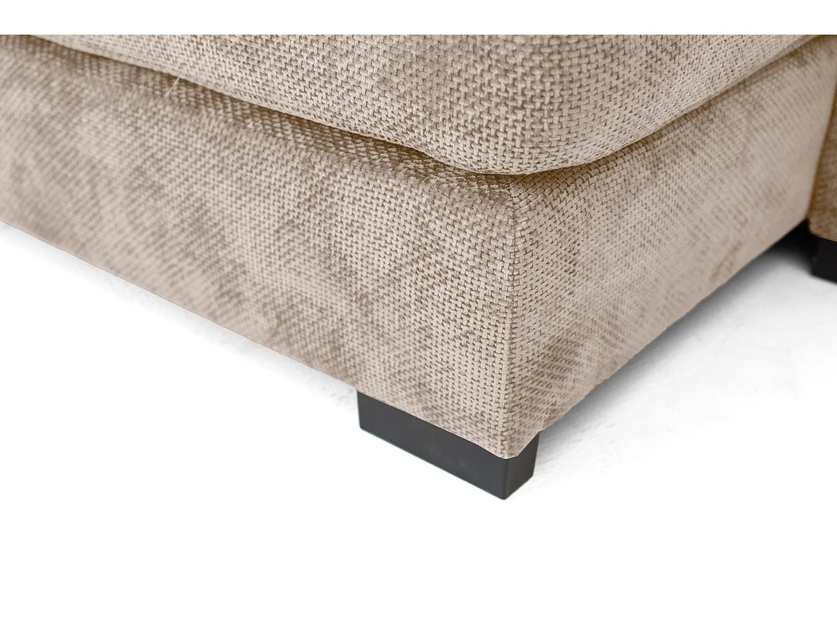 Canapé Panoramique d'Angle XXL en Tissu Beige 5 Places - SELLO