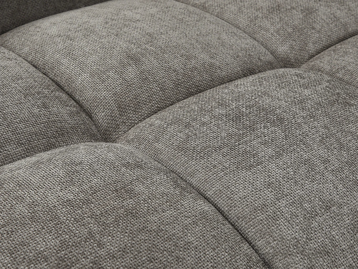 Canapé Panoramique d'Angle XXL en Tissu Gris - BERENIA