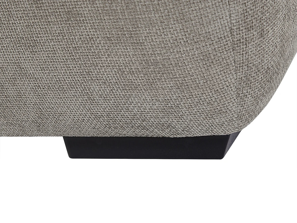 Canapé Panoramique d'Angle XXL en Tissu Gris - BERENIA