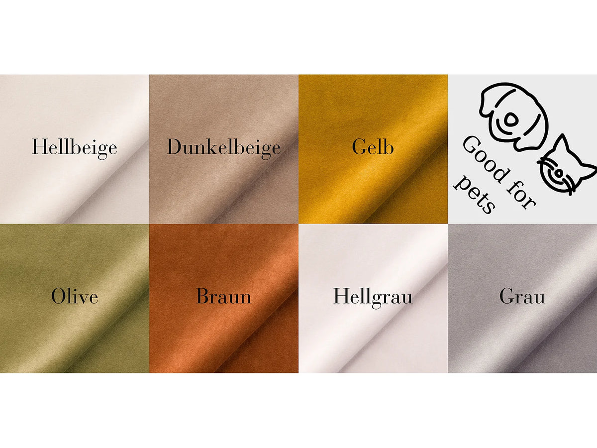 Canapé Panoramique d'Angle Convertible avec Coffre en Tissu Marron / Beige 4 Places - CARLOS