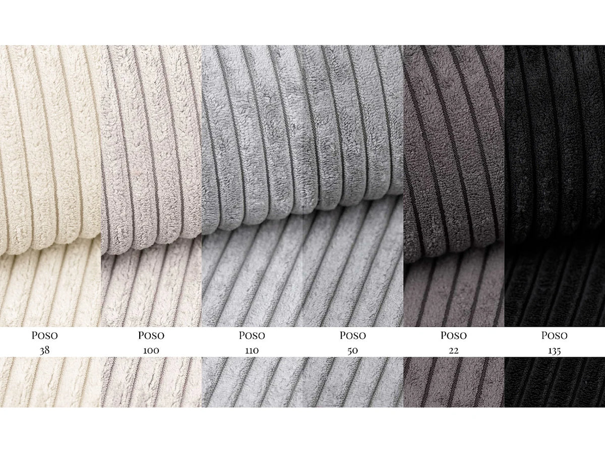 Canapé Panoramique d'Angle en Tissu Gris anthracite 5 Places - PARMA