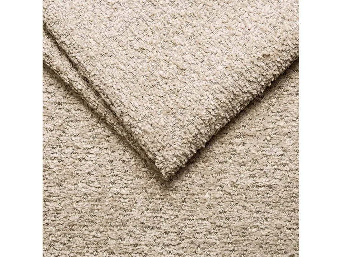 Canapé Panoramique d'Angle en Chenille Beige 6 Places - BALOO