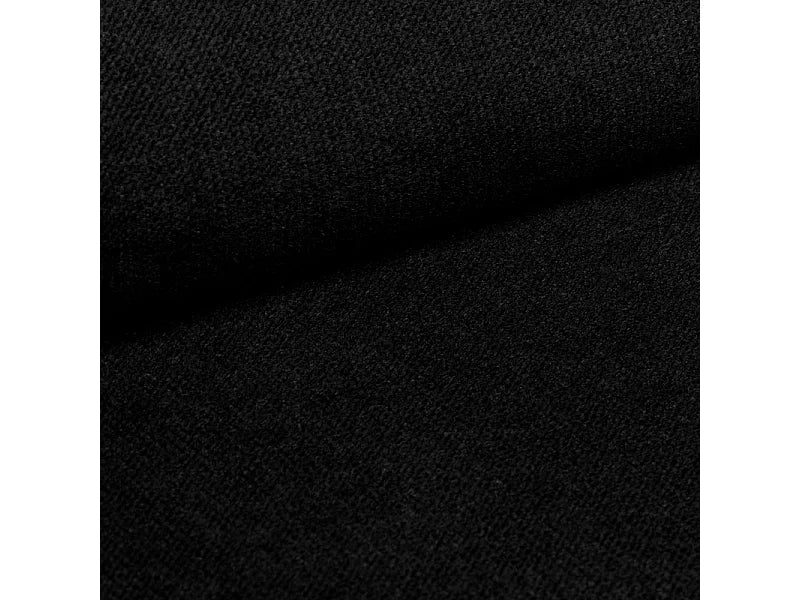 Canapé Panoramique d'Angle Convertible en Tissu Noir 4 Places - NORVI