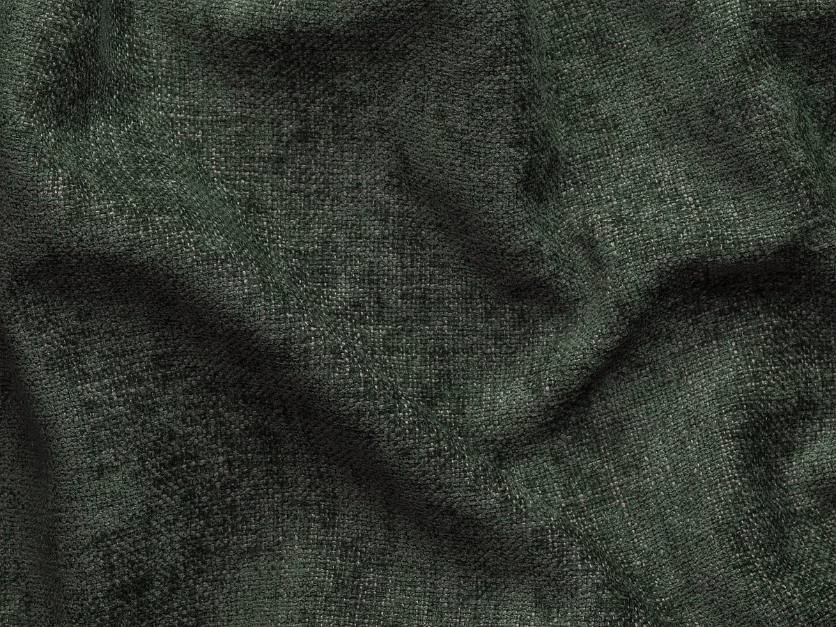 Canapé Panoramique d'Angle XXL Convertible en Tissu Vert Sapin - DAVISO