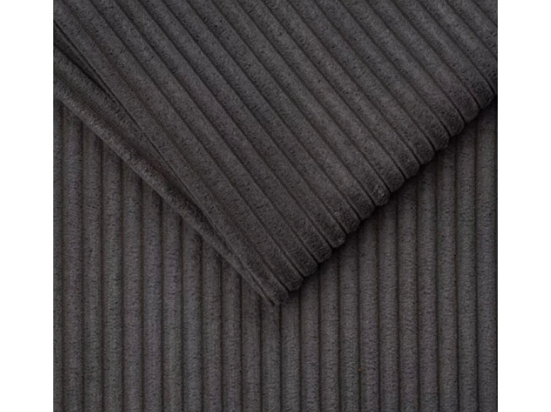 Canapé Panoramique d'Angle XXL Convertible avec Coffre en Tissu Gris anthracite 7 Places - BEST