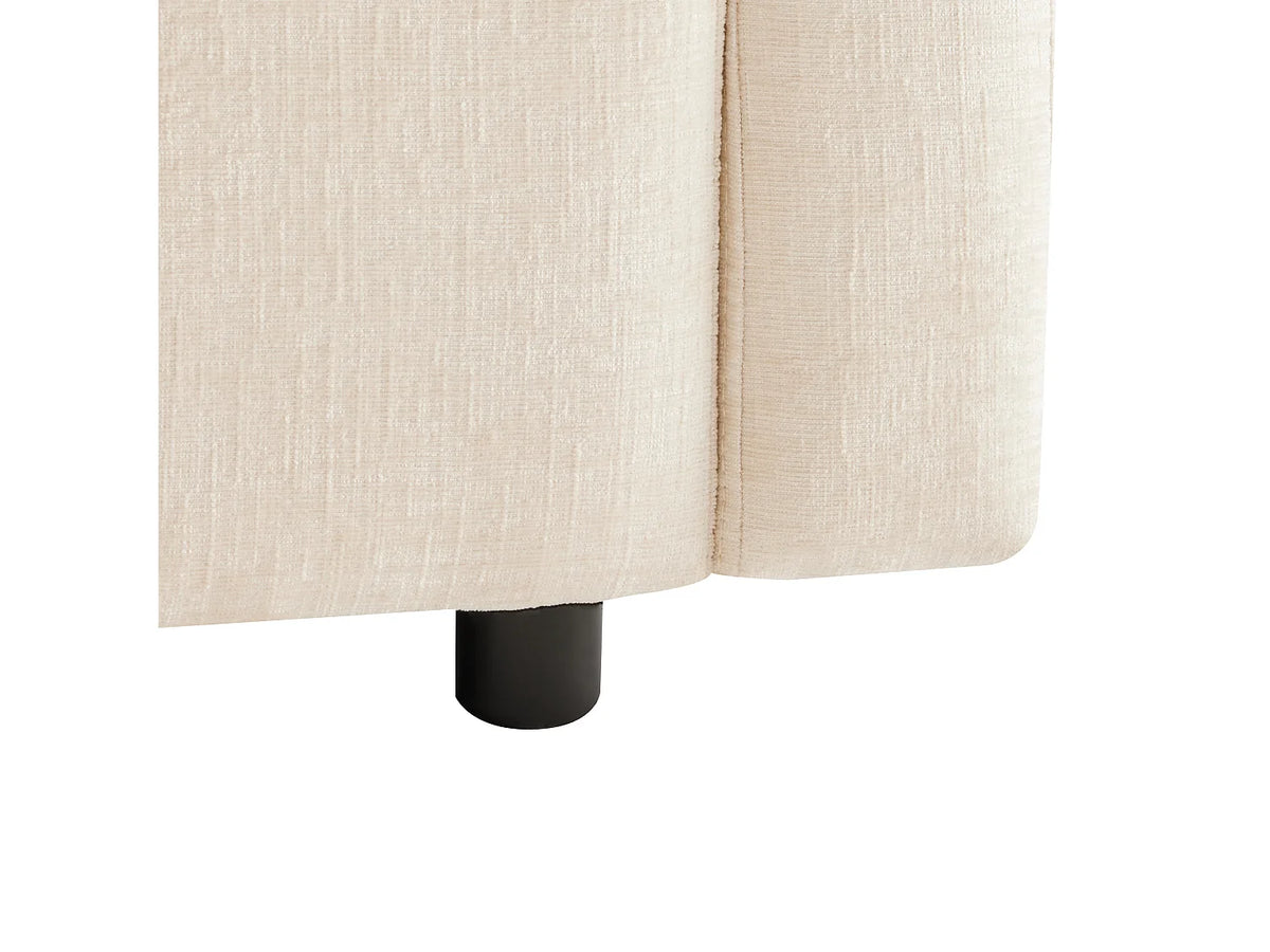 Canapé Panoramique d'Angle en Chenille Beige 3 Places - WISHDOR