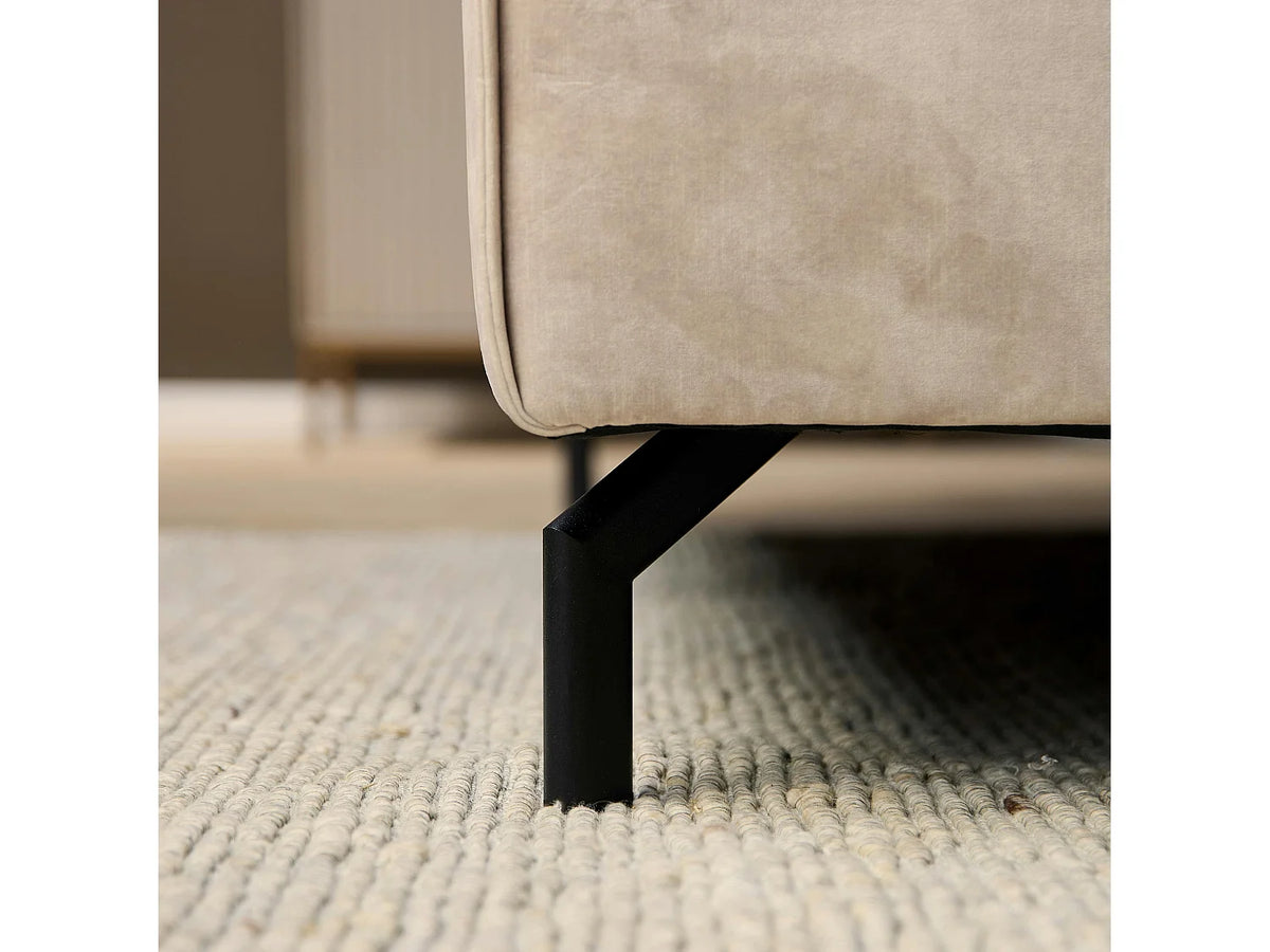 Canapé Panoramique en U en Tissu Beige - RIVOLI
