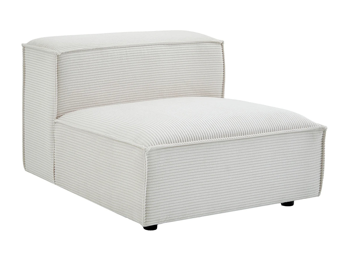 Canapé Panoramique d'Angle XXL Modulable en Velours Côtelé Beige - RUZOLO