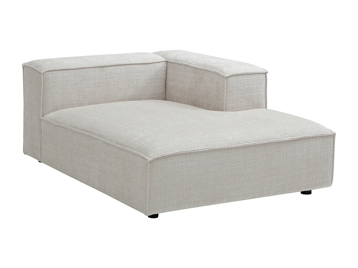 Canapé Panoramique d'Angle XXL Modulable en Chenille Beige - RUZOLO