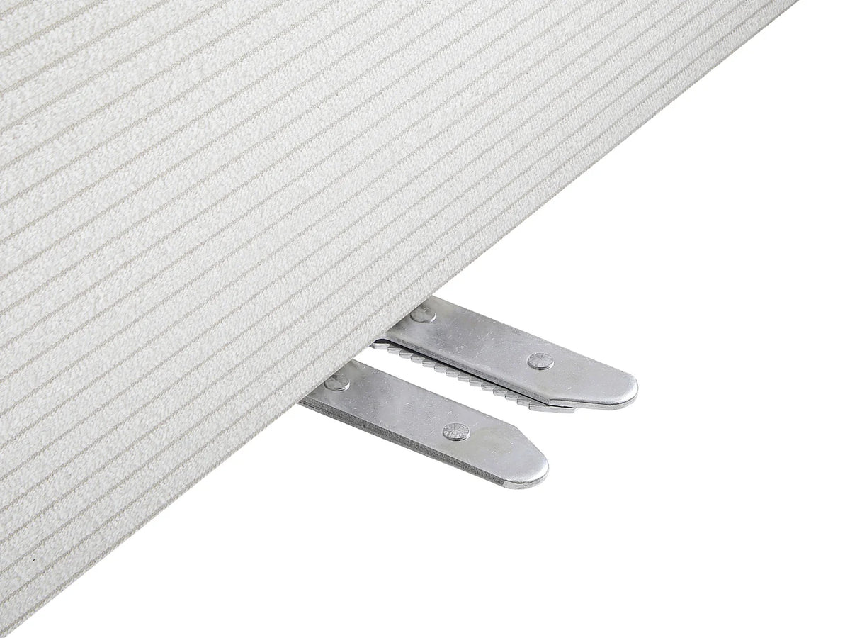 Canapé Panoramique d'Angle XXL Modulable en Velours Côtelé Beige - RUZOLO