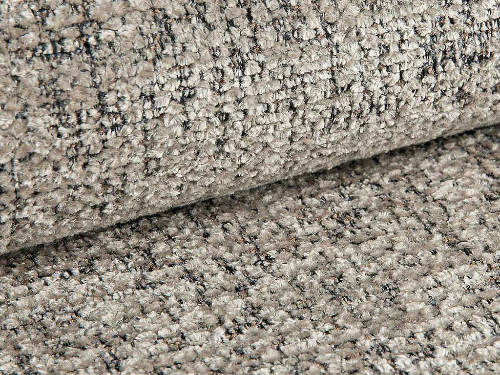 Canapé Panoramique d'Angle XXL Modulable en Tissu Taupe - FACIVIL