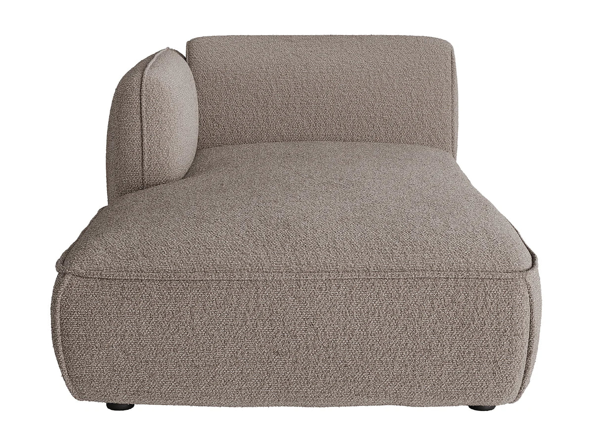 Canapé Panoramique d'Angle XXL Modulable en Chenille Taupe - CAMILIO
