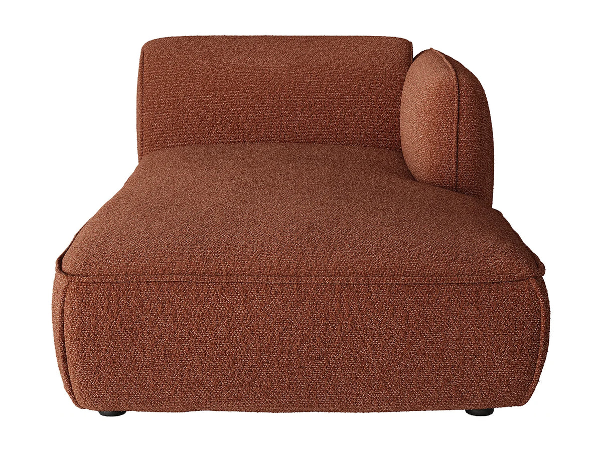 Canapé Panoramique d'Angle XXL Modulable en Chenille Terracotta - CAMILIO