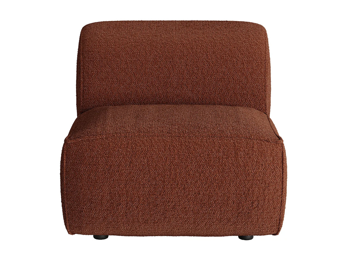 Canapé Panoramique d'Angle XXL Modulable en Chenille Terracotta - CAMILIO