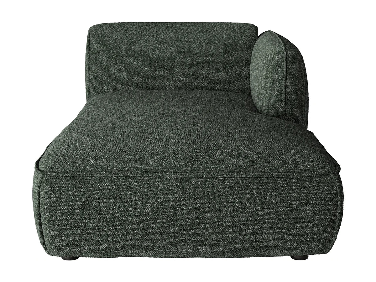 Canapé Panoramique d'Angle XXL Modulable en Chenille Vert - CAMILIO