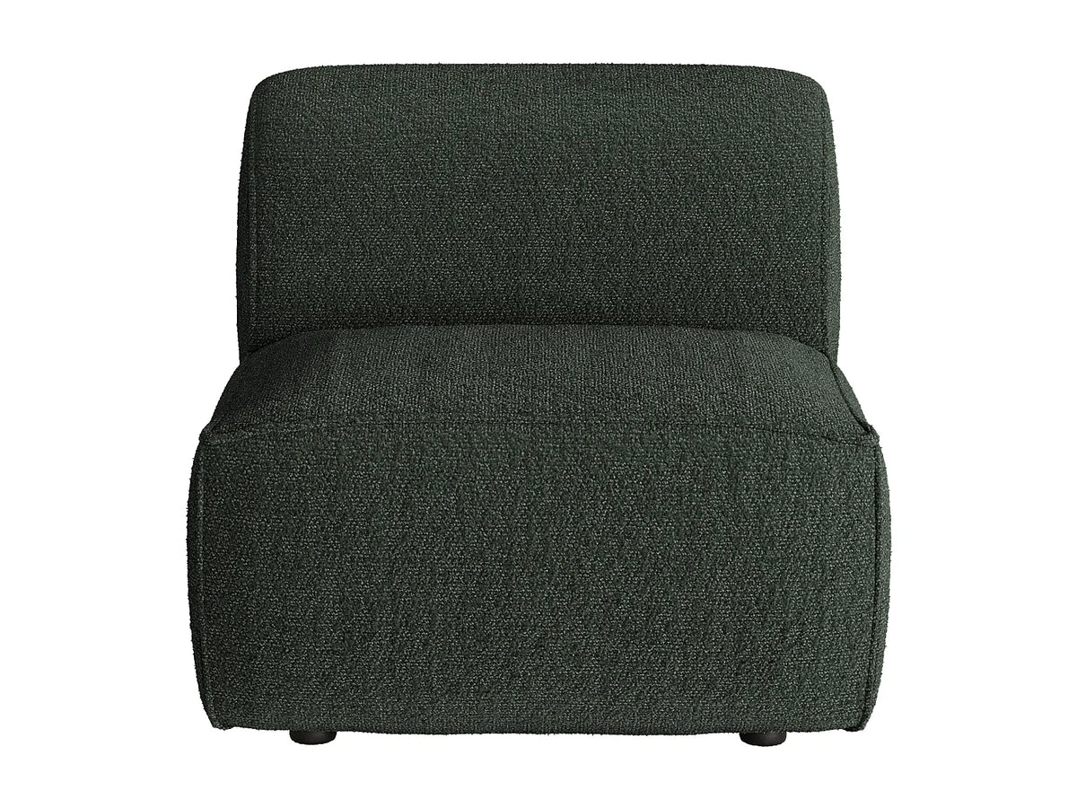 Canapé Panoramique d'Angle XXL Modulable en Chenille Vert - CAMILIO
