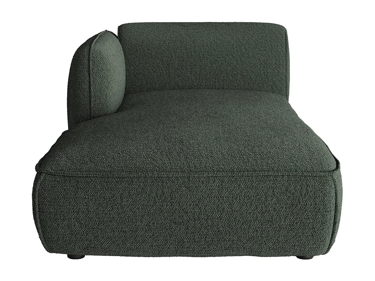 Canapé Panoramique d'Angle XXL Modulable en Chenille Vert - CAMILIO