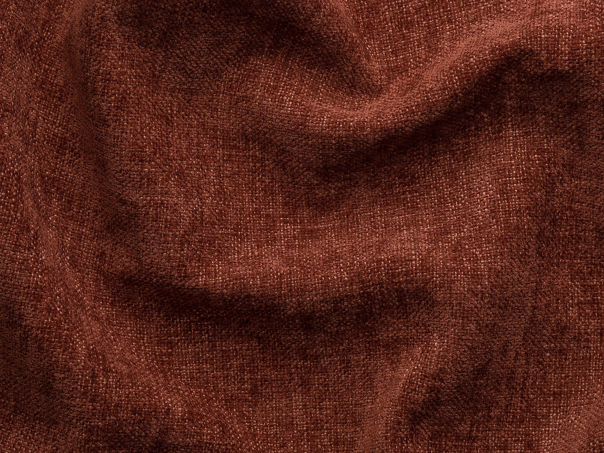 Canapé Panoramique d'Angle XXL Modulable en Tissu Terracotta - JUTINI