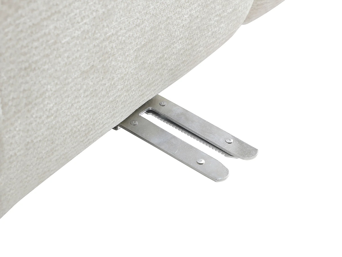 Canapé Panoramique d'Angle XXL Modulable en Tissu Beige - POGNI